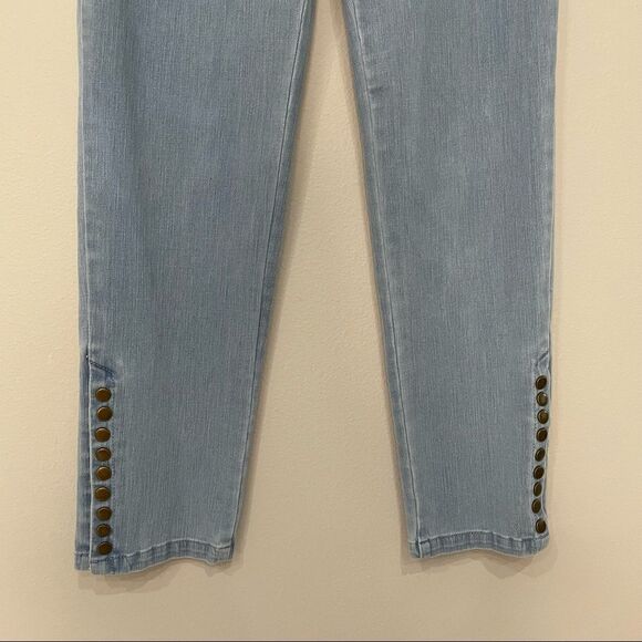 soft Surroundings Metro Pale Denim Leggings Pants Size Petite Small - Picture 2 of 10